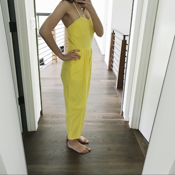 Vintage Lemon Pleated Jumpsuit - Picture 2 of 5